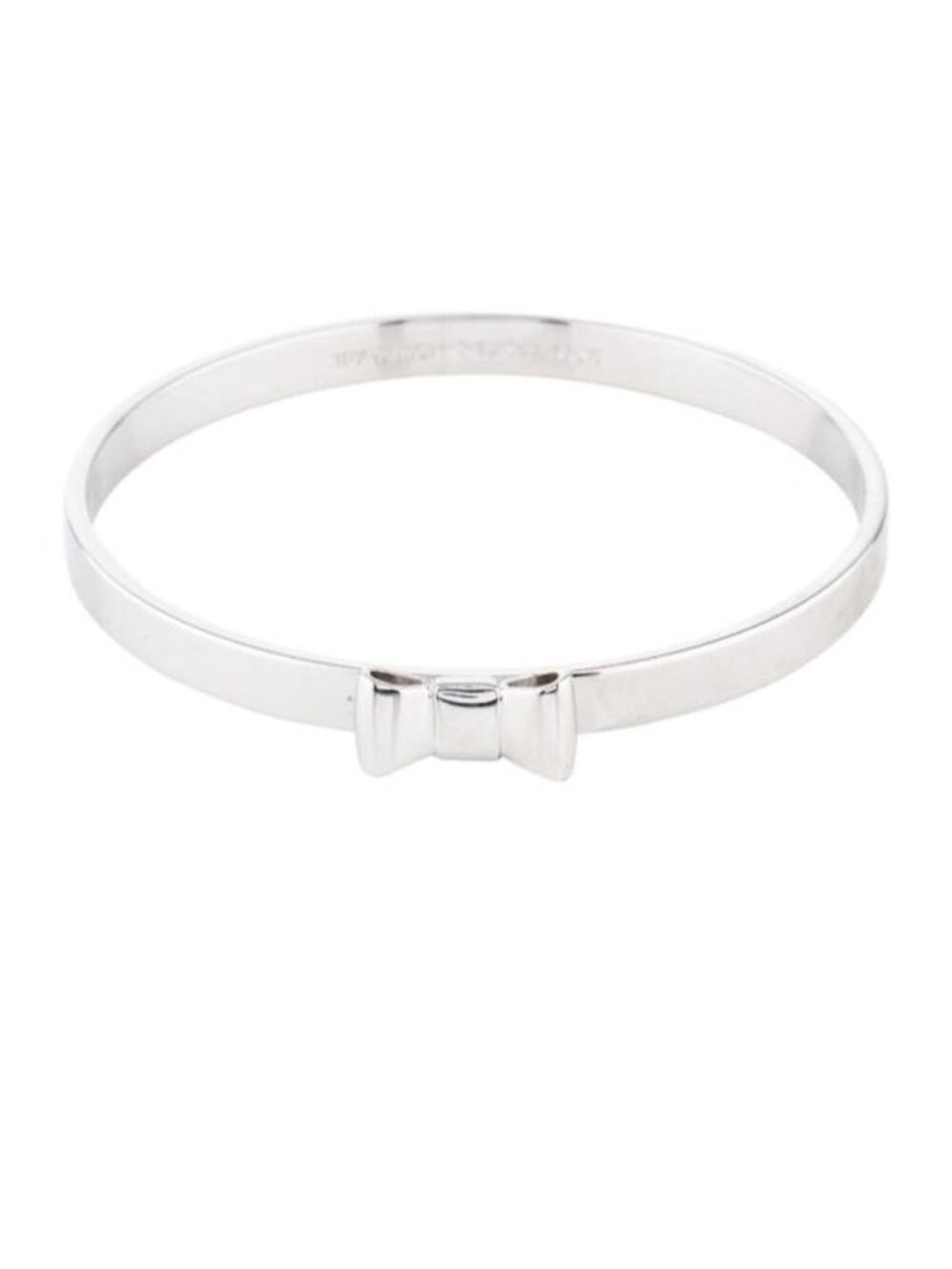 Kate Spade New York Take A Bow Bangle Bracelet, Silver, 2 3/8" opening